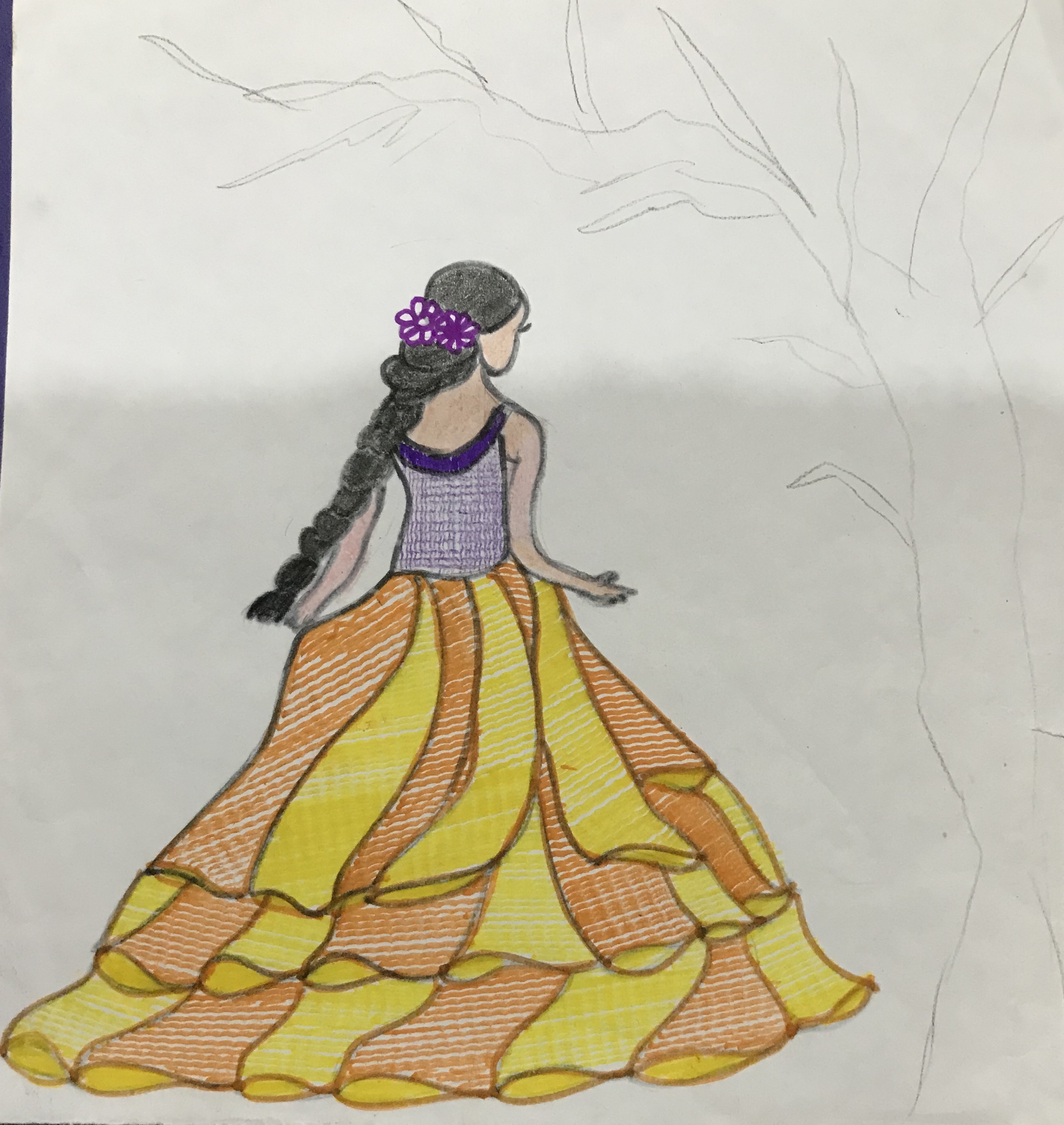 Beautiful Girl Drawing – ✨ Santhi's Art and Craft Ideas ✨